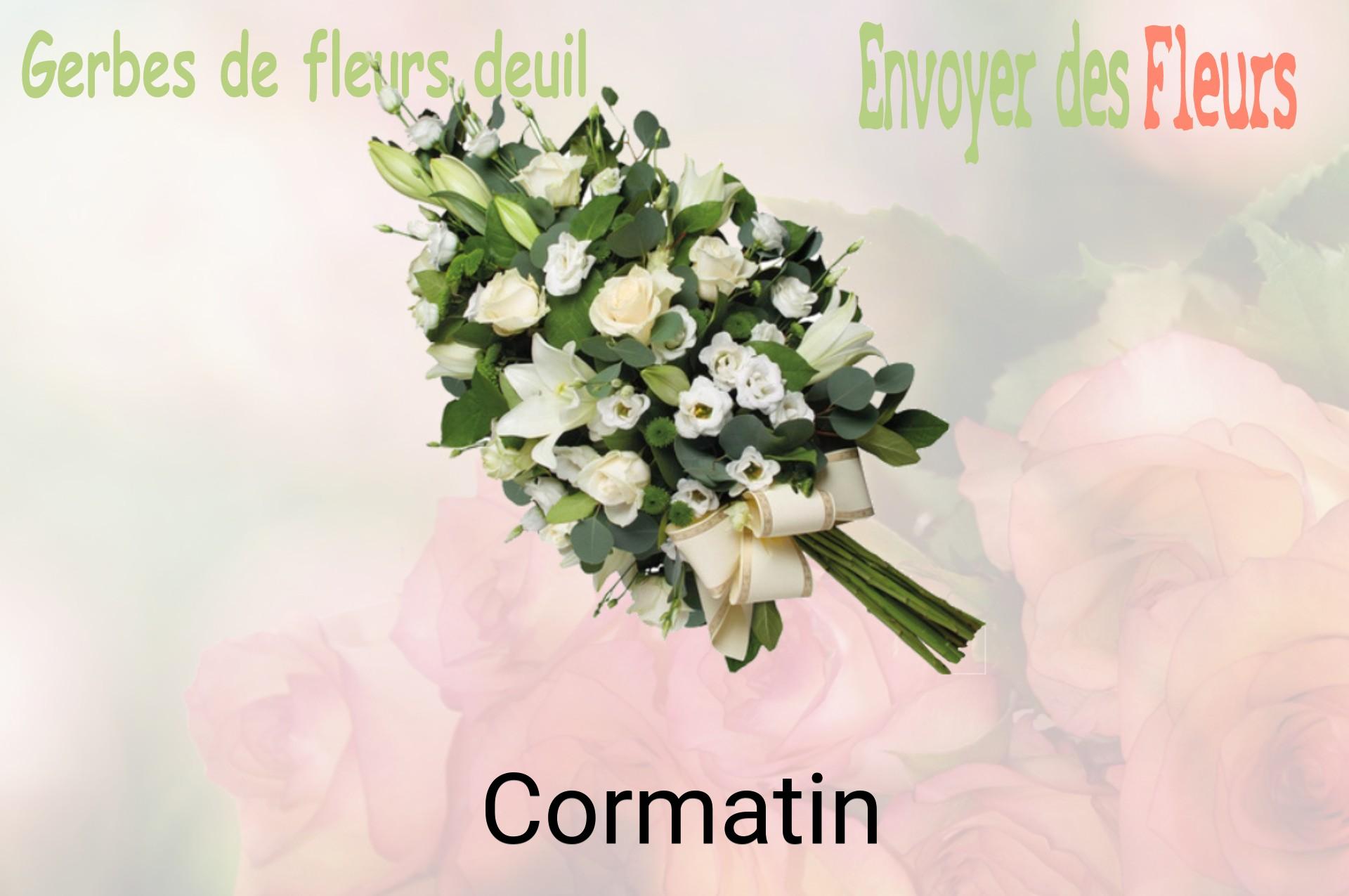Gerbe de fleurs de deuil livrée à Cormatin
